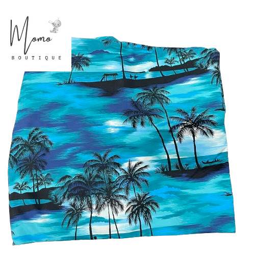 Ga giường 1m6x2m Cotton Mỹ -  Home Bedding cao cấp họa tiết cây dừa drap bo chun lụa trải nệm, ra đệ