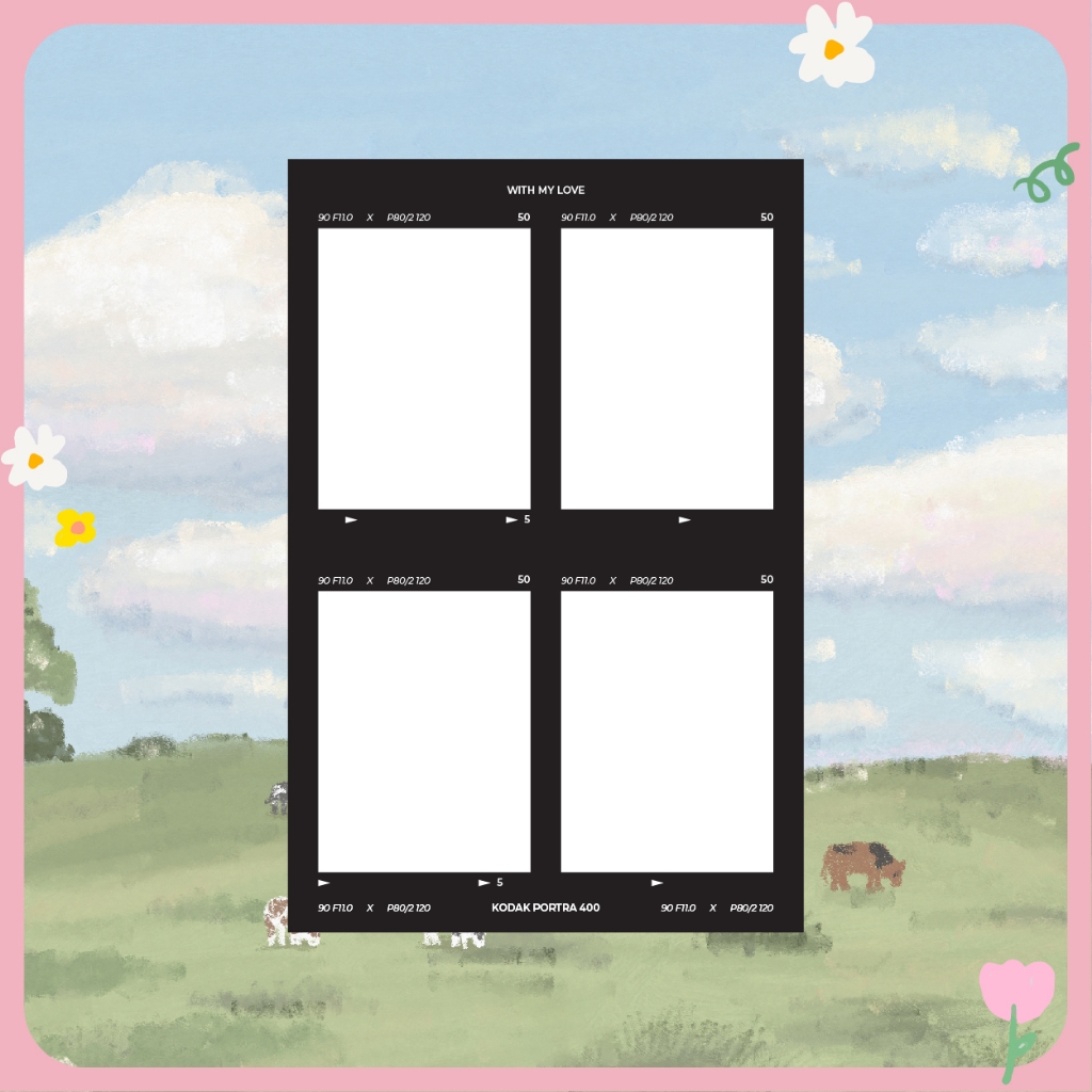 Ảnh khung Photomatic in theo yêu cầu 4 ảnh mẫu thiết kế 100x150mm