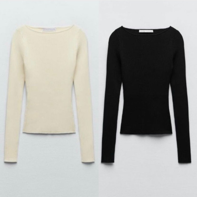 Áo len tay dài cổ thuyền Zr