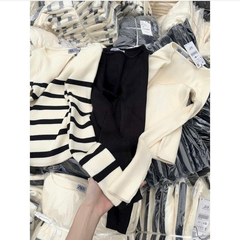 Áo len tay dài cổ thuyền Zr