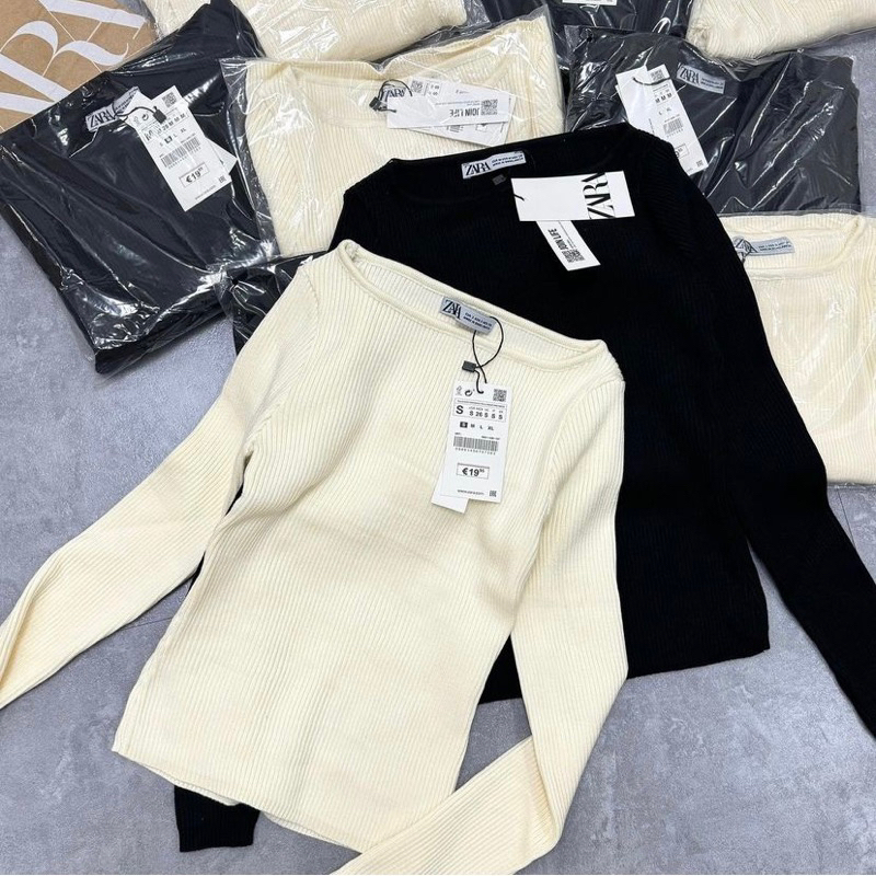 Áo len tay dài cổ thuyền Zr