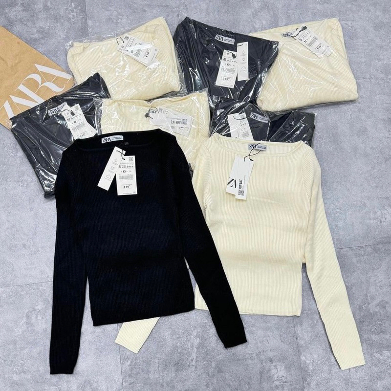 Áo len tay dài cổ thuyền Zr