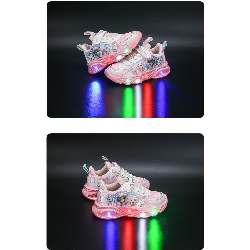 Giày thể thao sáng đèn cho bé gái từ 1 đến 5 tuổi
