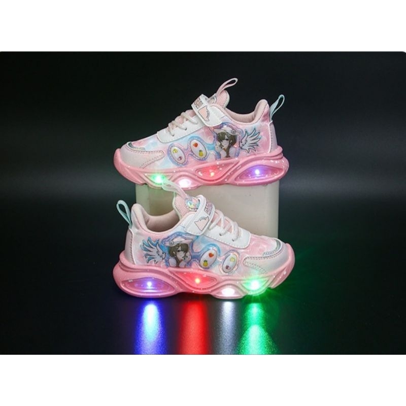 Giày thể thao sáng đèn cho bé gái từ 1 đến 5 tuổi
