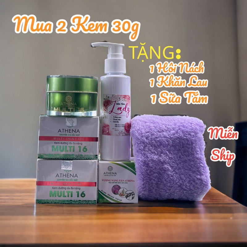 COMBO 2 KEM RẠN DA MULTI 16  TẶNG HÔI NÁCH+KHĂN+ SỮA TẮM