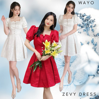 [Zevy Dress] Đầm WAYO thiết kế xếp ly dáng xoè tafta vân đá cao cấp dự tiệc sang trọng xinh đẹp