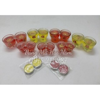 Đèn cầy ly size nhỏ đỏ & vàng - nhiều mẫu