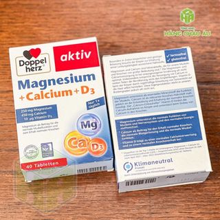 Viên uống bổ sung canxi phòng ngừa loãng xương magnesium + calcium + d3, hộp 40 viên