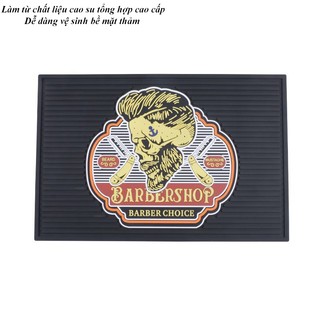 Thảm lót cao su tông đơ đồ nghề tóc barber - Thảm cao su lót đồ nghề Barber