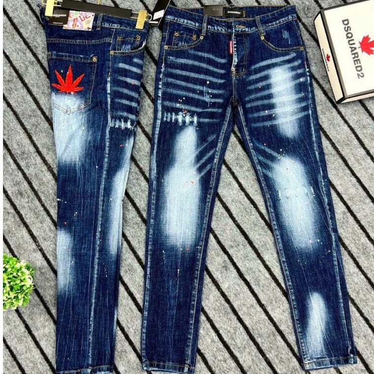 Quần jean nam mẫu mới thời trang A.MIRI thêu nổi cao cấp phong cách thời trang thanh lịch