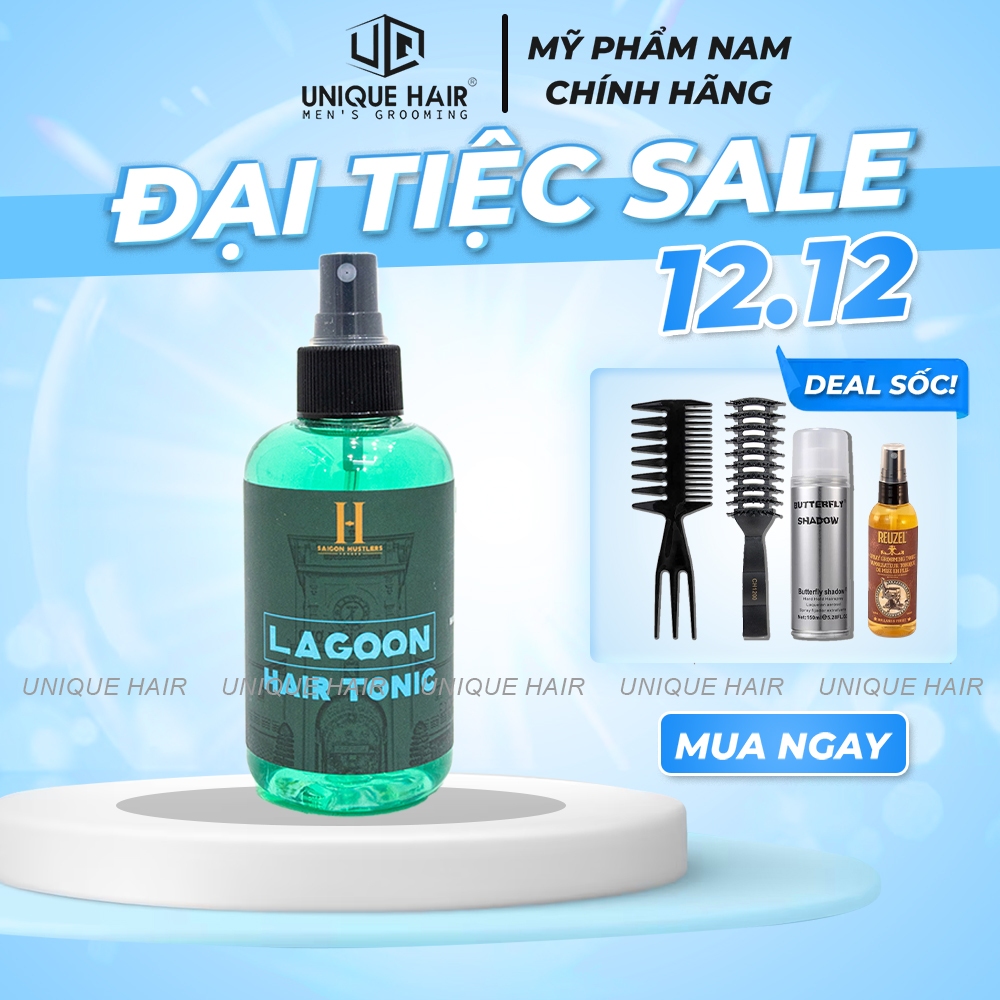 Xịt tạo phồng tóc Saigon Hustlers Lagoon Hair Tonic 200ml - new 2023 - Chính Hãng + Quà Tặng