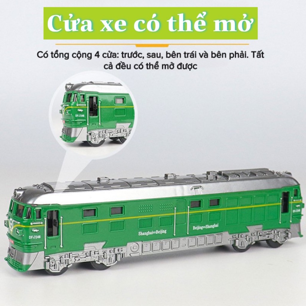 Đồ Chơi Mô Hình Tàu Hỏa Xe Lửa Điện Giả Hợp Kim Cho Trẻ Em Có Đèn Và Âm Thanh - Đồ Chơi Trẻ Con Giá Rẻ A1