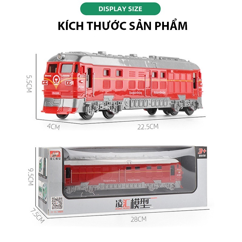 Đồ Chơi Mô Hình Tàu Hỏa Xe Lửa Điện Giả Hợp Kim Cho Trẻ Em Có Đèn Và Âm Thanh - Đồ Chơi Trẻ Con Giá Rẻ A1