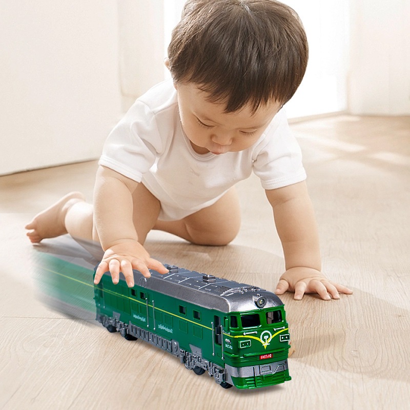 Đồ Chơi Mô Hình Tàu Hỏa Xe Lửa Điện Giả Hợp Kim Cho Trẻ Em Có Đèn Và Âm Thanh - Đồ Chơi Trẻ Con Giá Rẻ A1