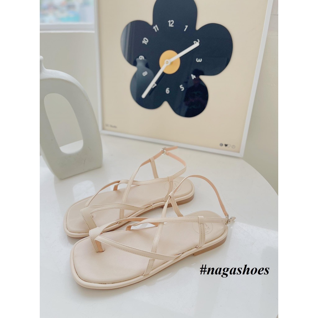 SANDAL NAGASHOES ĐẾ BỆT QUAI DÂY LA MÃ NAS237