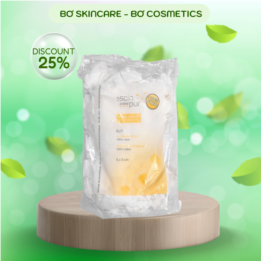 Bông Tẩy Trang Pháp Tetra Medical Carrés de Coton 500& 600 miếng le soin à l’état pur
