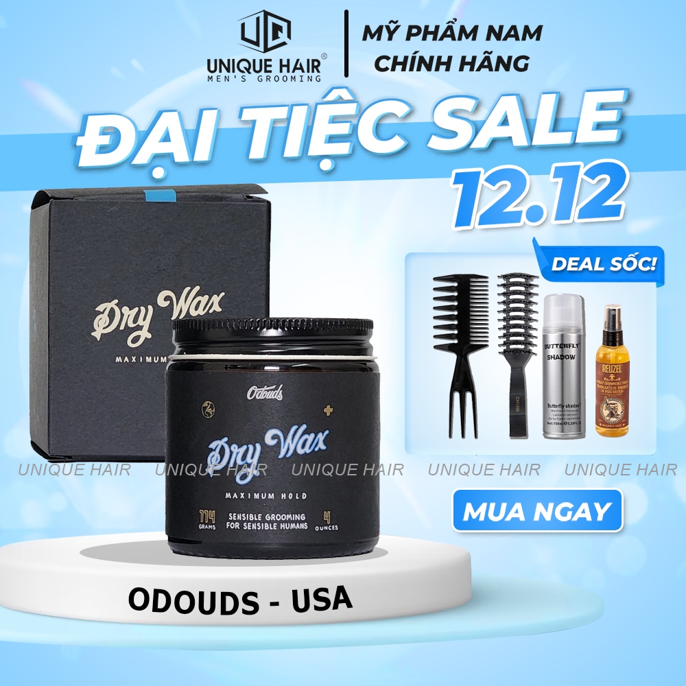 Sáp Vuốt Tóc O'douds Dry Wax 114gr - new 2023 - Chính Hãng + Quà Tặng