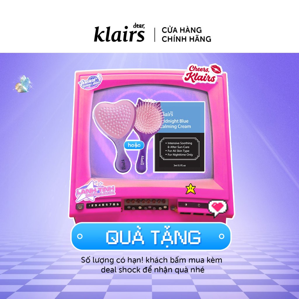 [HÀNG TẶNG KHÔNG BÁN] Combo 1 QT Dear, Klairs lược nhựa + 1 sachet Klairs bất kỳ