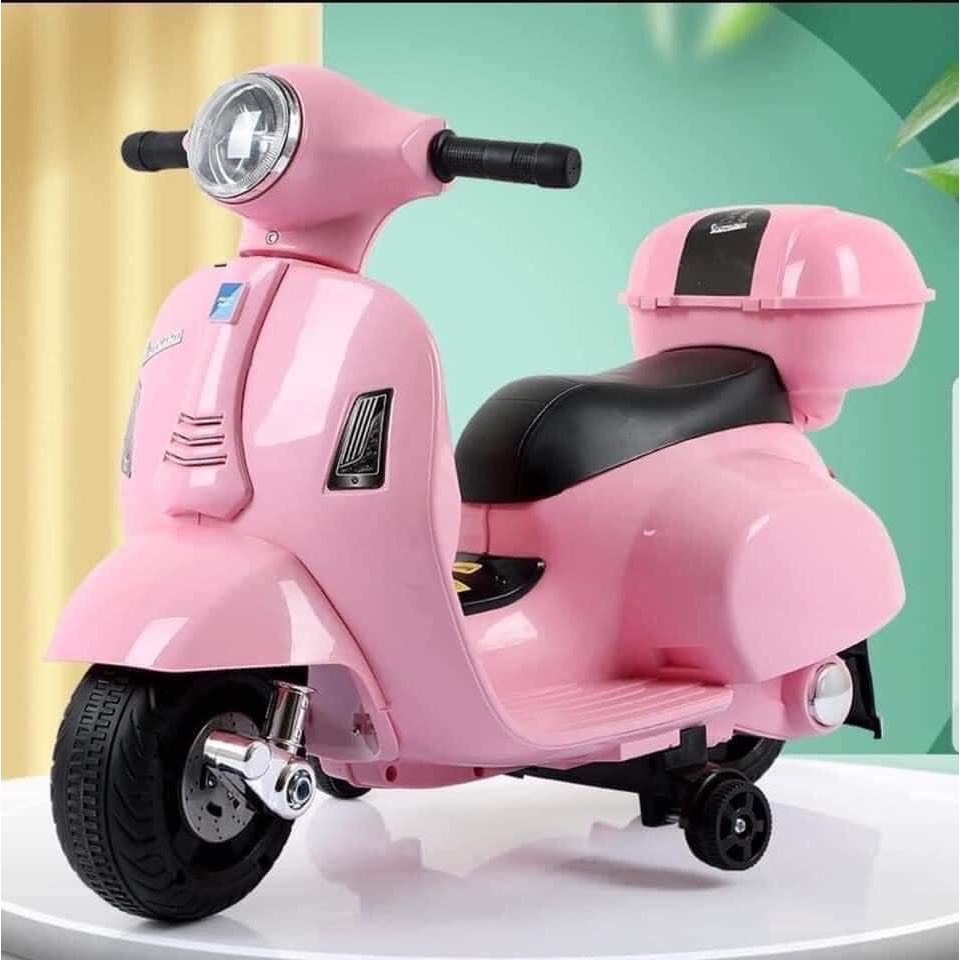 Xe máy vespa cho bé Xe máy điện trẻ em sử dụng chân ga đa chức năng Q518 L