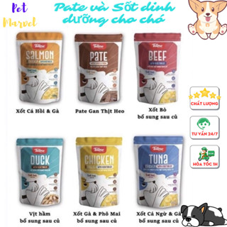 [130g] Pate Tellme cho thú cưng- Sốt thịt mix rau củ dinh dưỡng cho chó - Thức ăn cho thú cưng - Đủ vị