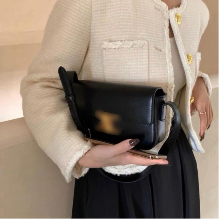 Túi xách nữ kẹp nách size 20 màu đen đơn giản, sang trọng chất da siêu đẹp - Lucky9store