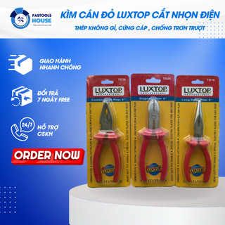 Kìm cán đỏ luxtop cắt nhọn điện "6"