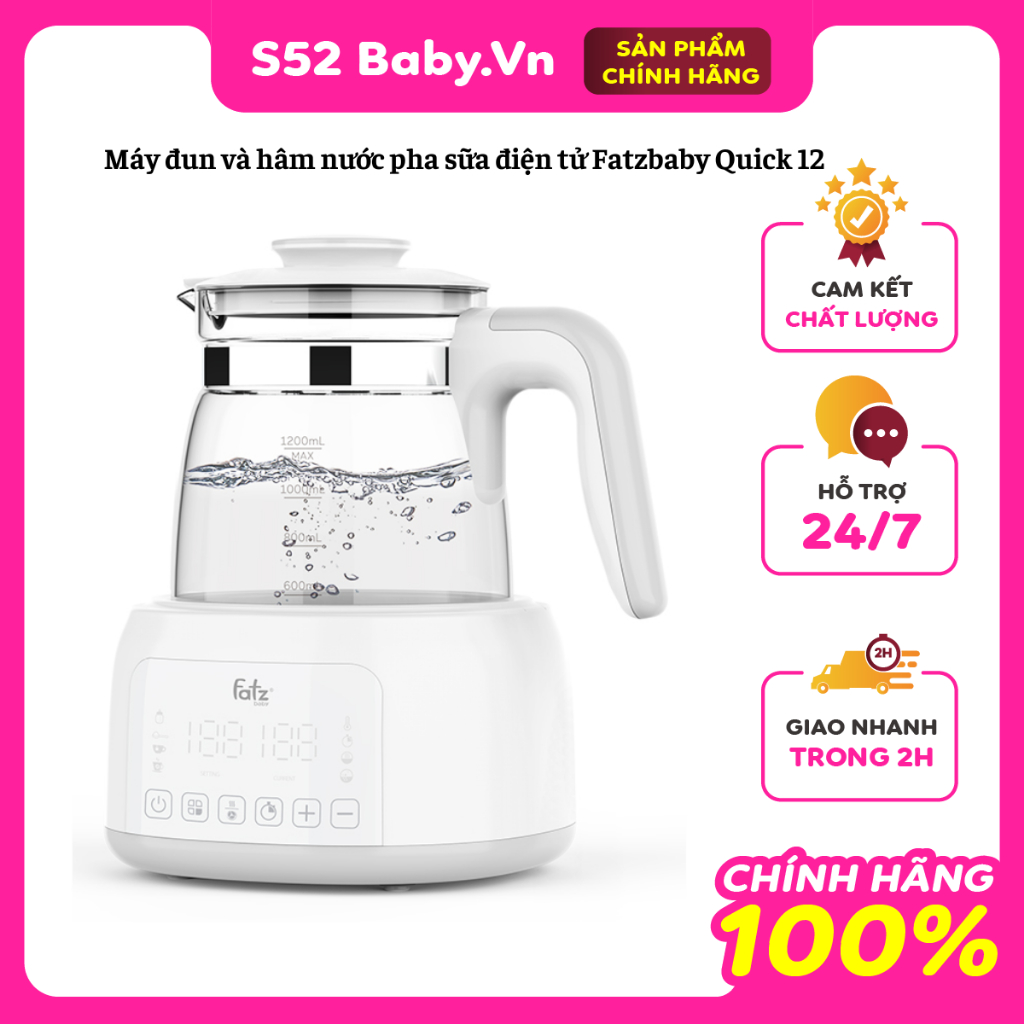 Máy đun và hâm nước pha sữa điện tử Faztbaby Quick 12-FB3503HB