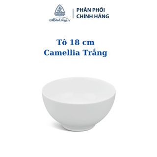 Tô 18 cm camellia trắng - gốm sứ cao cấp minh long i