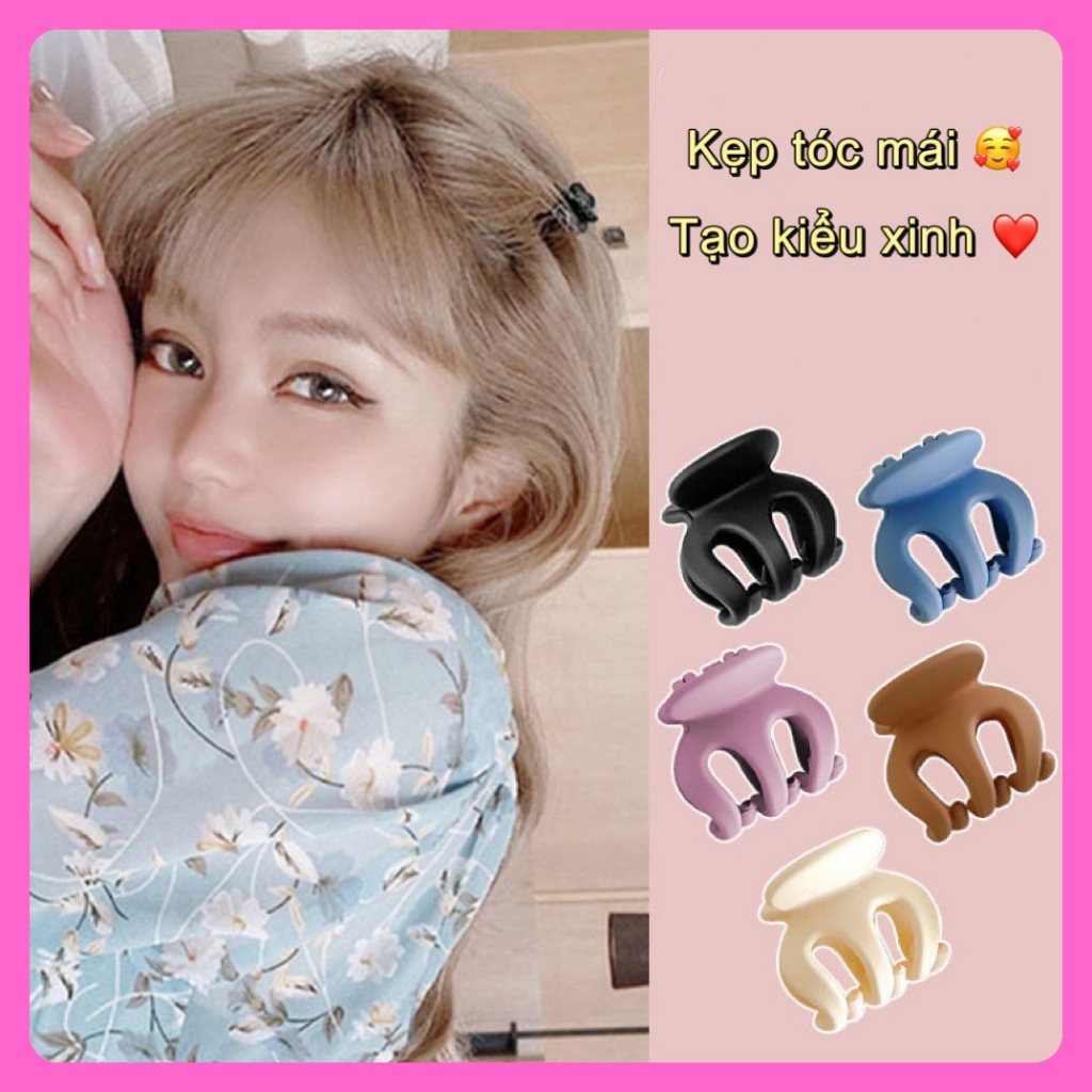 Kẹp tóc mái mini bím tóc mái cho nữ nhiều màu xinh xỉu, kẹp càng cua tạo kiểu đi học đi chơi đa năng