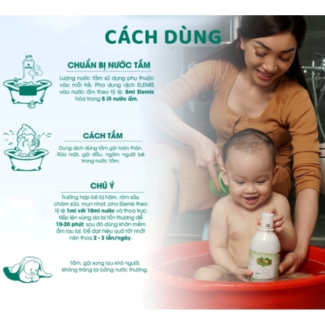 Nước tắm gội thảo dược Elemis chai 500ml / 200ml