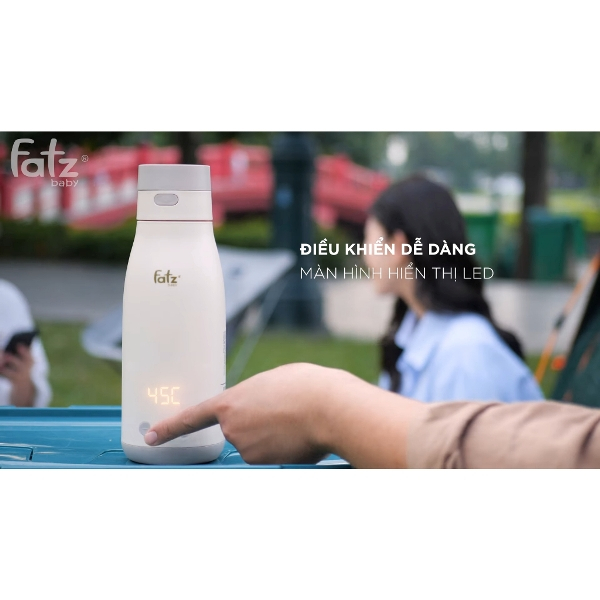Bình đun và hâm nước pha sữa di động cầm tay MINI SMART 3 - FATZBABY FATZ FB3621FD đun từ 37 - 100 độ và giữ ấm