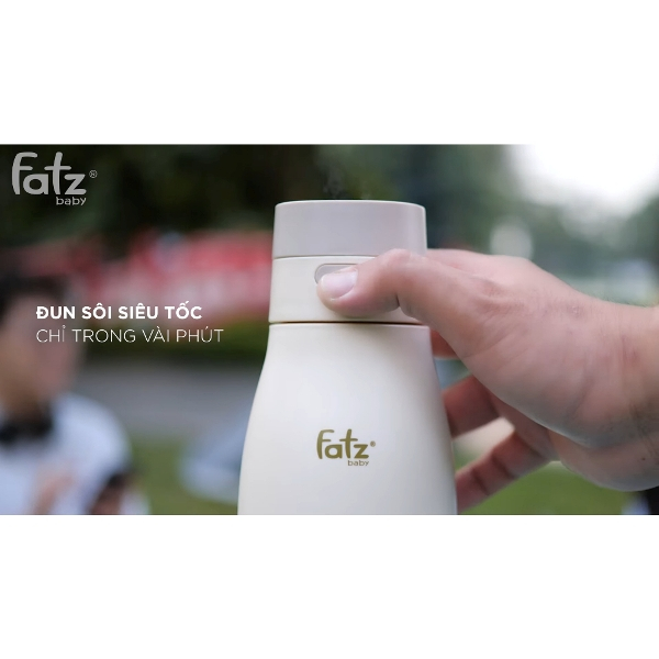 Bình đun và hâm nước pha sữa di động cầm tay MINI SMART 3 - FATZBABY FATZ FB3621FD đun từ 37 - 100 độ và giữ ấm