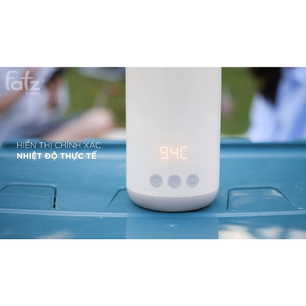 Bình đun và hâm nước pha sữa di động cầm tay MINI SMART 3 - FATZBABY FATZ FB3621FD đun từ 37 - 100 độ và giữ ấm