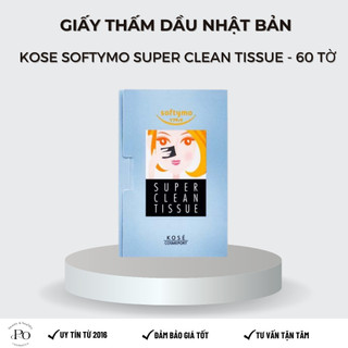 Giấy thấm dầu Kose Softymo than hoạt tính 60 tờ Nhật Bản