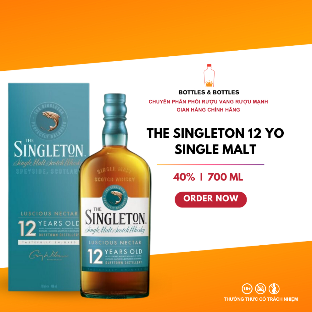 [CHÍNH HÃNG] Rượu Whisky Single Malt Singleton 12 YO - 700ML - 40%