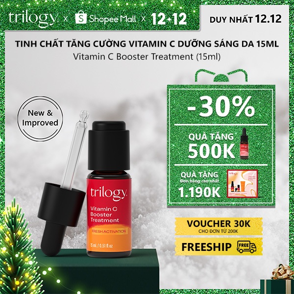 Tinh chất Vitamin C/ serum Vitamin C dưỡng sáng da Trilogy Booster Treatment 15ml (6% đậm đặc)