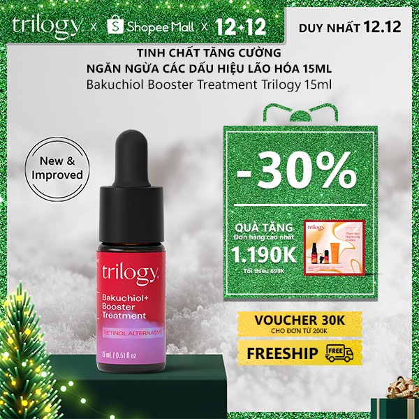 Tinh chất tăng cường ngăn ngừa các dấu hiệu lão hóa - Bakuchiol Booster Treatment Trilogy 15ml