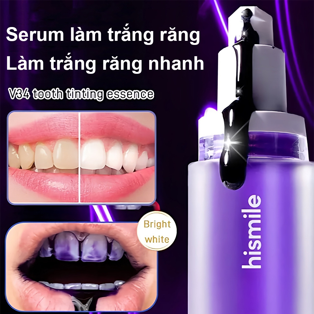 Serum trắng răng 3oml My Smile V34 SMILEKIT, Tinh chất trắng răng an toàn, không gây ê buốt cho răng