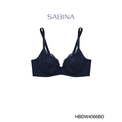 [SALE XẢ HÀNG] Áo Lót Có Gọng Mút Mỏng Cúp Lớn Phối Ren Màu Xanh Dương Happy Lady by Sabina HBDW4066