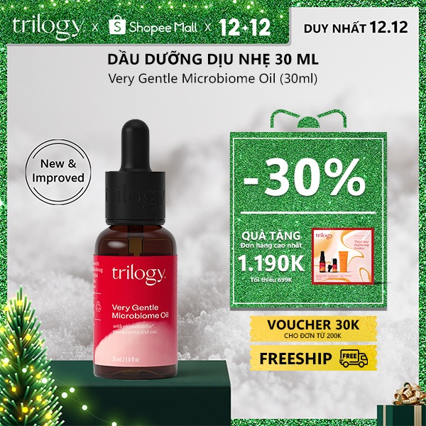 Dầu dưỡng da dịu nhẹ Trilogy Very Gentle Microbiome Oil 30ml [Renew]