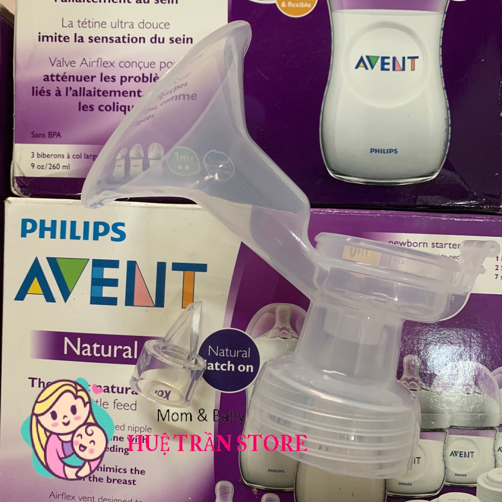 Phễu hút sữa avent hoa tuyết, avent anh đào, bộ phụ kiện máy hút sữa avent
