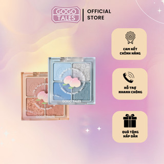 Bảng mắt 2 tầng 4 ô kèm phấn má GOGO TALES