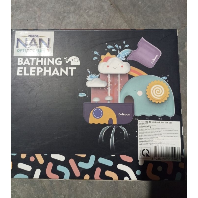 Bộ đồ chơi nhà tắm gắn tường con voi / con gấu cho bé - hkm Nan/ Enfa