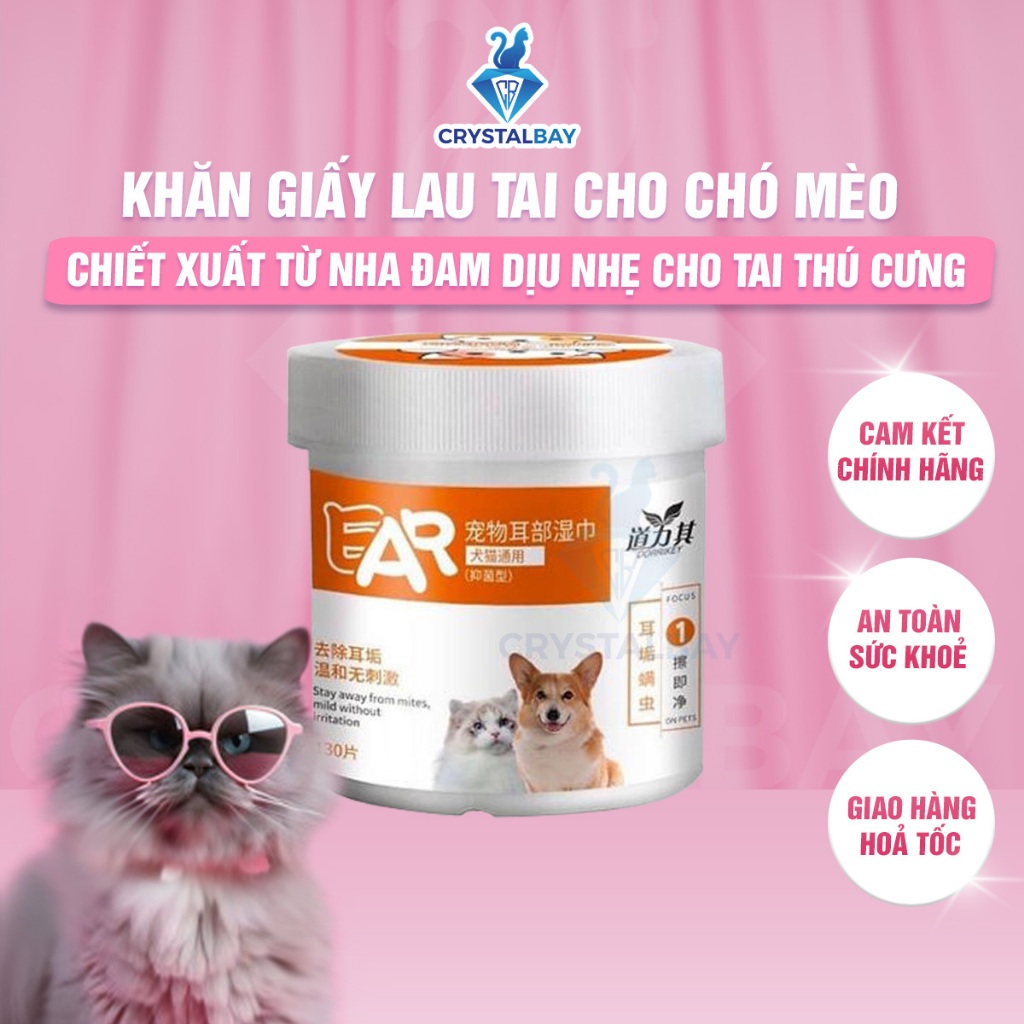 GIẤY LAU TAI CHO CHÓ MÈO 👀