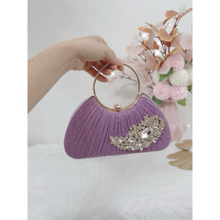 Túi xách tay trung niên dự tiệc kim sa lấp lánh quai kiềng làm sui sang trọng 061 - ảnh thật