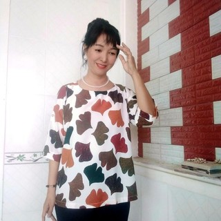 Áo Lụa Mango trung niên nữ nhẹ nhàng, trẻ trung, size từ 57-67 kg