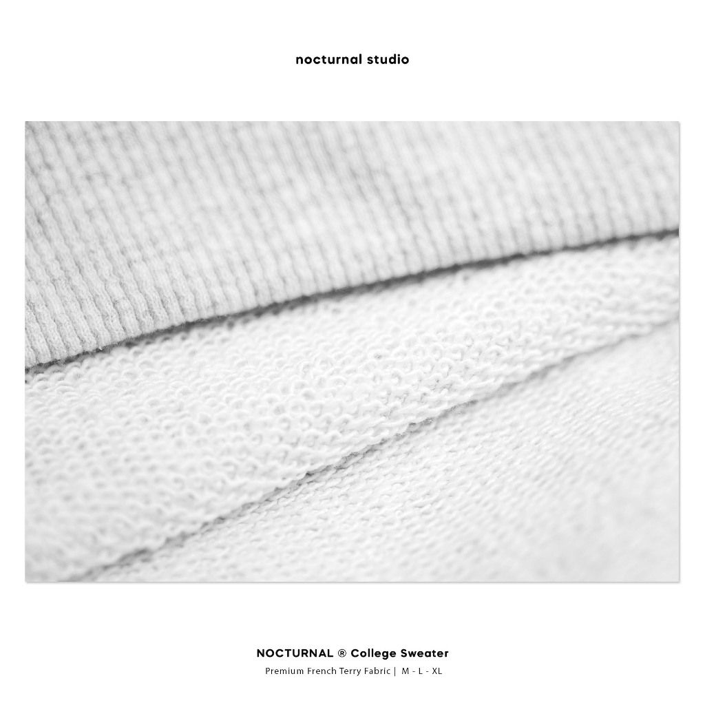 Áo Sweater NOCTURNAL College Sweater Nỉ Chân Cua Cotton 100% Unisex Local Brand