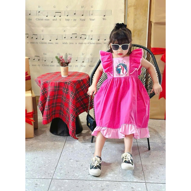 Đầm pony Sofia Candy hồng sen 1-10 tuổi
