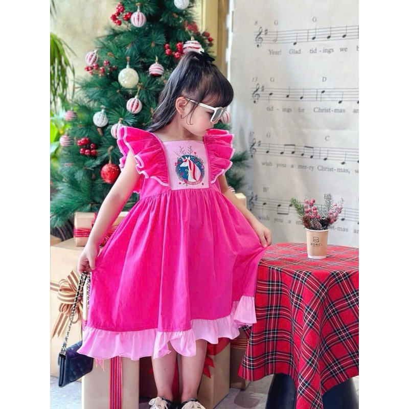 Đầm pony Sofia Candy hồng sen 1-10 tuổi