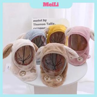 Mũ Lông Kèm Kính Có Thể Tháo Rời - Mũ Chùm Kín Đầu chống gió, che tai Cho Bé Trai Và Bé Gái 3-12 Tuổi, (tuyển sỉ)